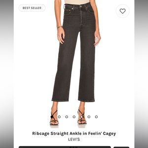 Levi’s black ribcage straight ankle